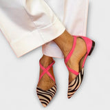 Zebra-kuosiset ballerinat