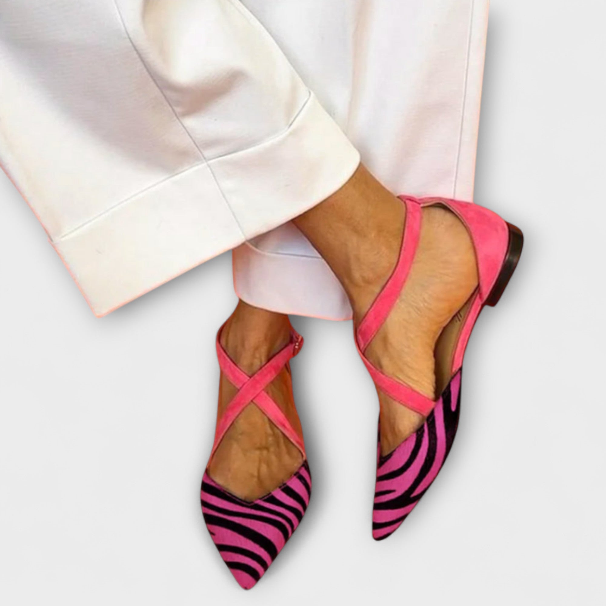Zebra-kuosiset ballerinat