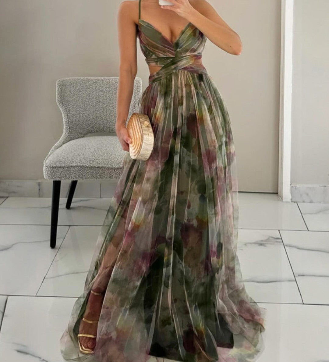 Giselle | Kukallinen maxi-mekko