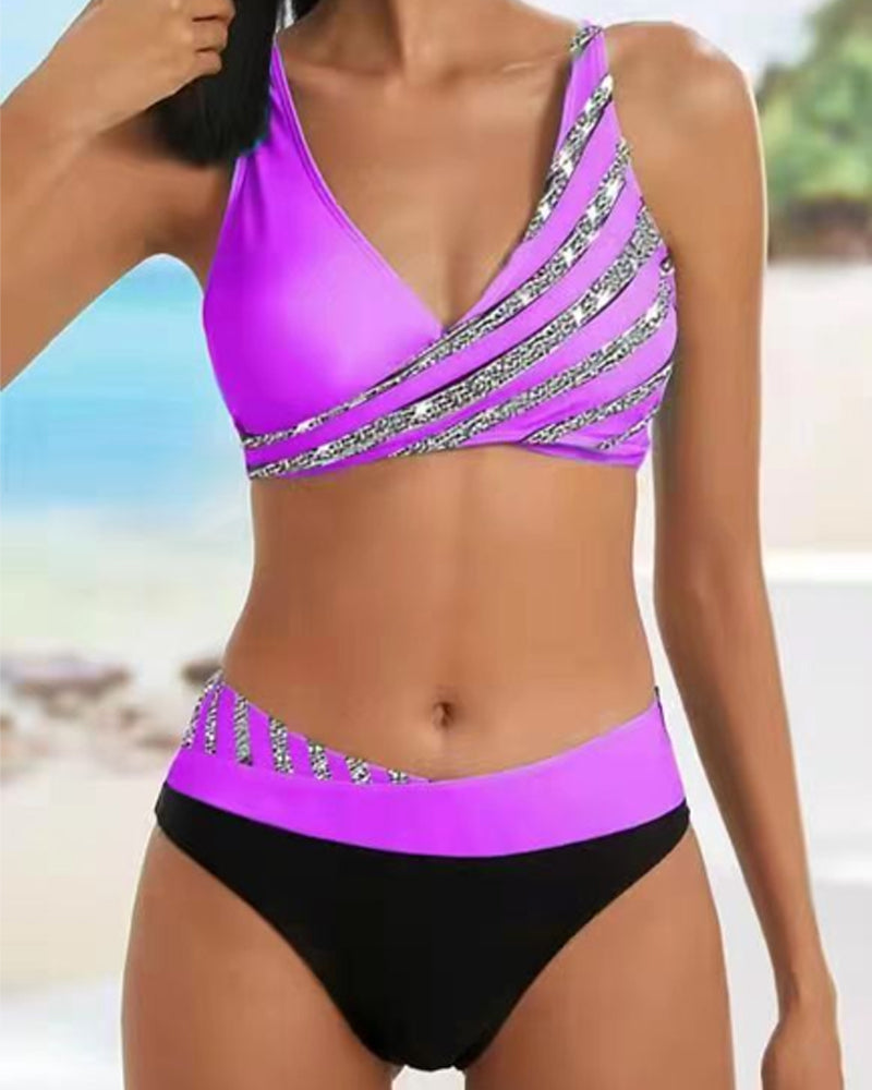 Sofia - Kuviollinen Bikini Lämpimissä Väreissä