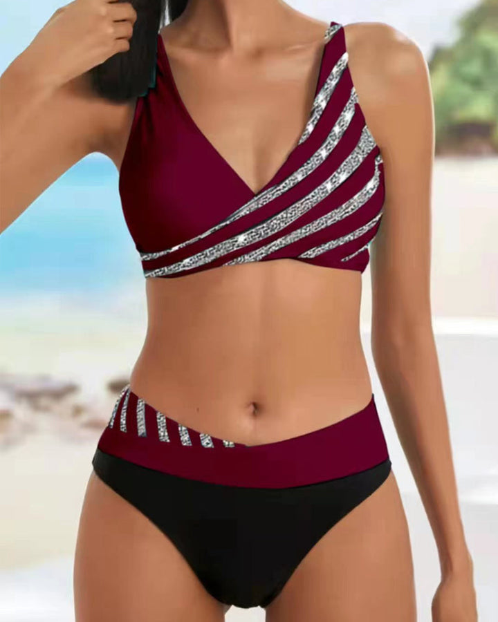 Sofia - Kuviollinen Bikini Lämpimissä Väreissä