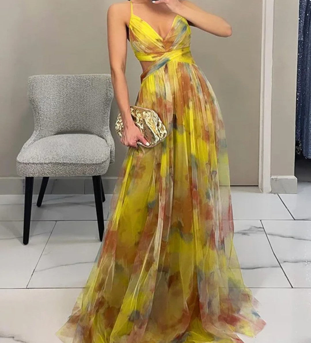 Giselle | Kukallinen maxi-mekko