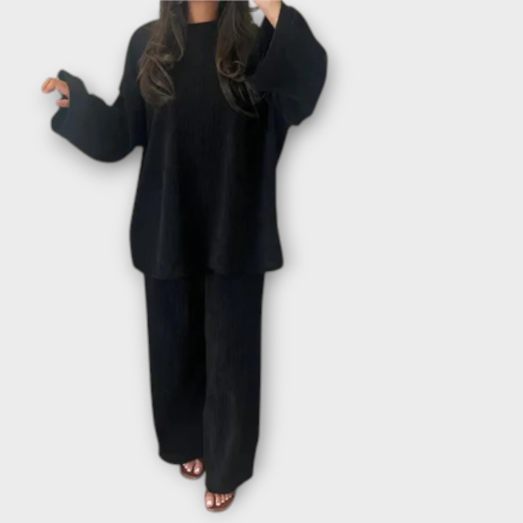 Ingrid - Plus-koon ribbattu setti