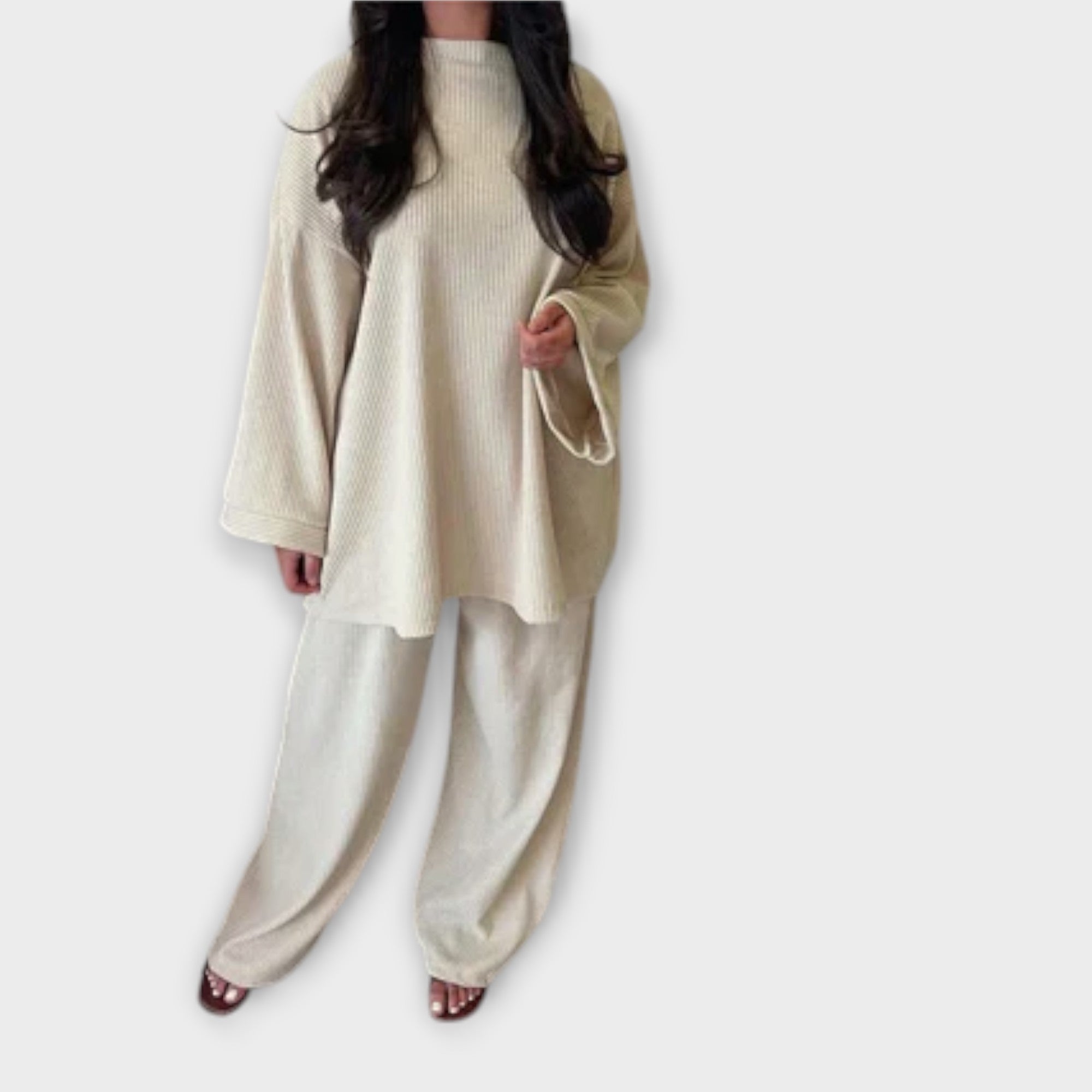 Ingrid - Plus-koon ribbattu setti