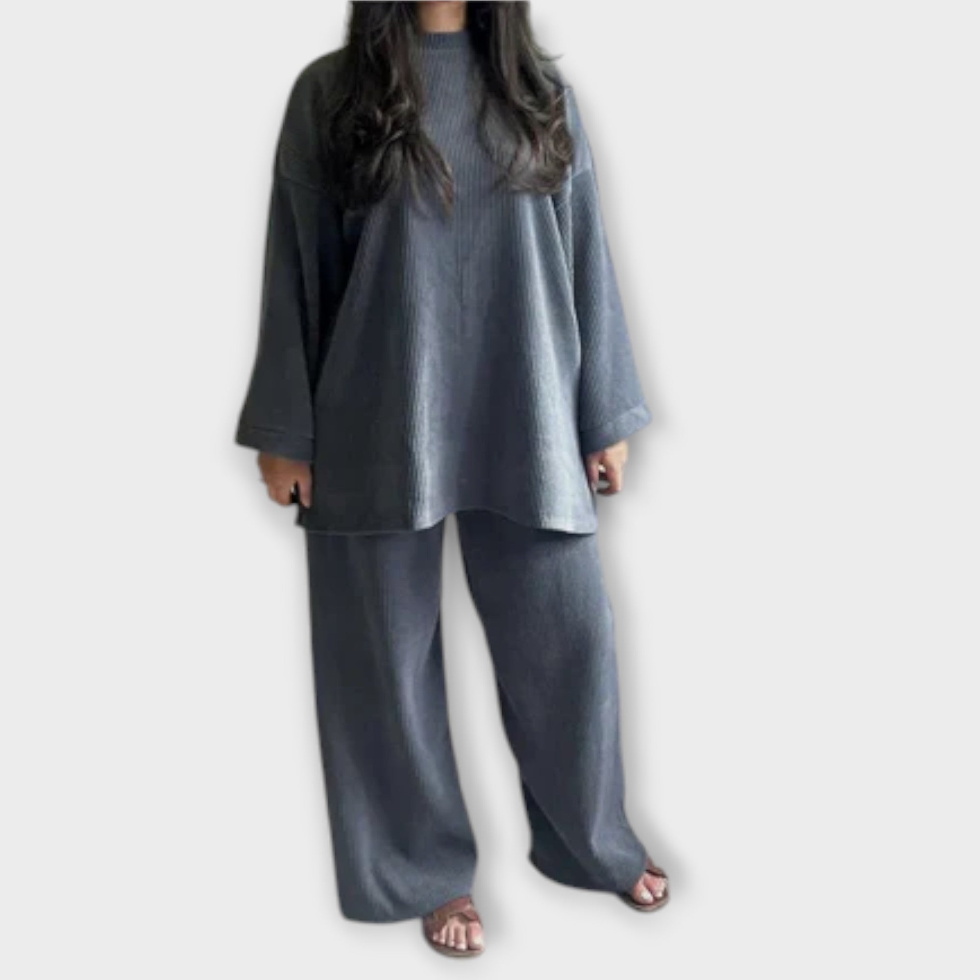 Ingrid - Plus-koon ribbattu setti